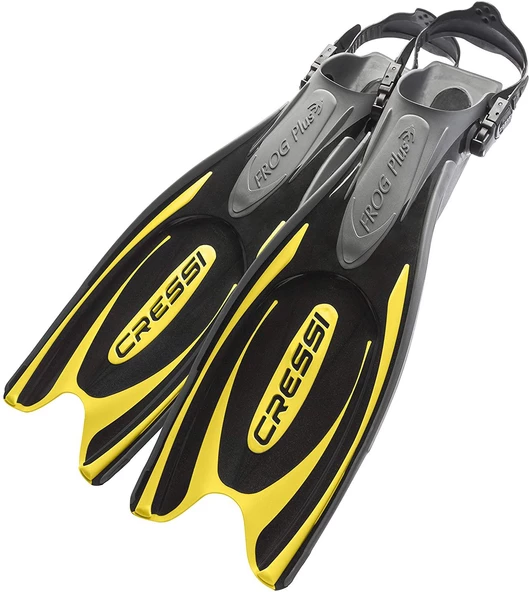 Cressi Frog Plus Dalış Paleti  BLACK-YELLOW NO:38-41 - 2