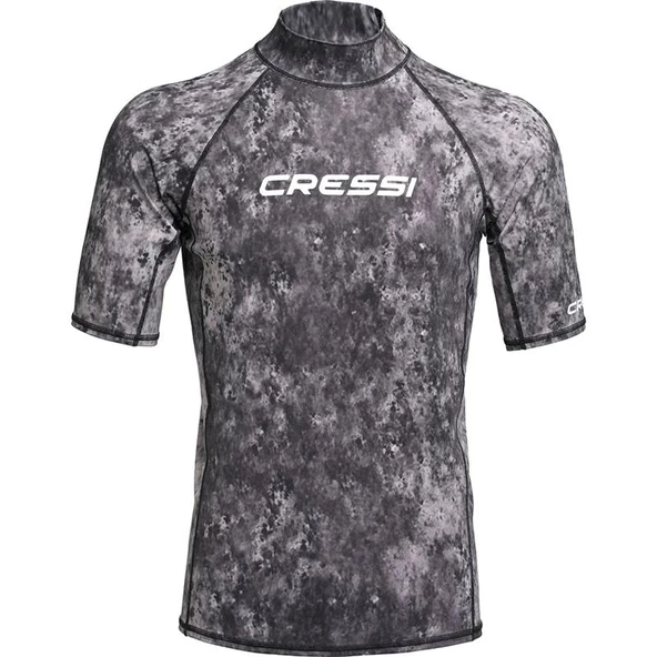 Cressi Rash Guard Man T-Shirt  CAMO BLACK GREY 2XL - NO:6