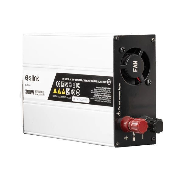 S-lınk Sl-300w 300w Dc12v-ac230v Çakmaktan Power Inverter 23870 - 3