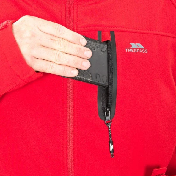 Trespass MAJKSSM20007-RED Accelerator II - Male Softshell Jkt Tp75 Erkek Softshell Ceket - Resim 6