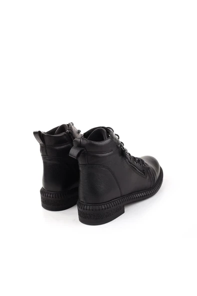 Castle Black 20911-1 Hakiki Deri Günlük Kadın Bot - Resim 4