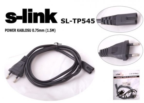 S-link SL-TP545 1.5mt 0.75mm Teyp Power Kablosu