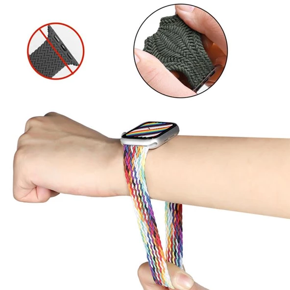 Polham Apple Watch 1-2-3 İle Uyumlu 38mm Ultra Hafif ve Rahat Kayış Kordon, Ultra Sağlam Kilitli Kayış - 11