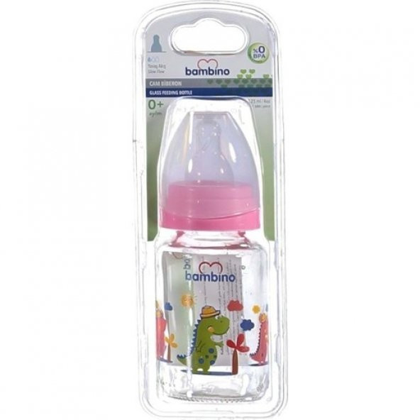 Bambino Cam Biberon B013 Pembe 125 ml ürün görseli