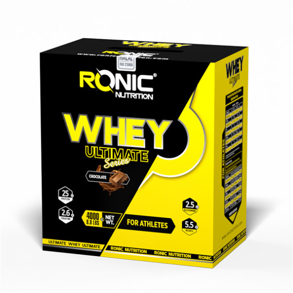 Whey Ultimate 4000 G Kas Yapılanmasına Yardımcı Protein Tozu (Çikolata Aromalı)