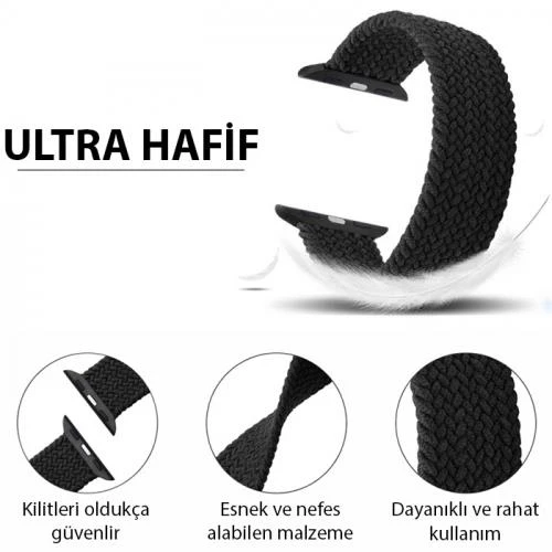 Polham Apple Watch 7-8 İle Uyumlu 41mm Ultra Hafif ve Rahat Kayış Kordon, Ultra Sağlam Kilitli Kayış - 6