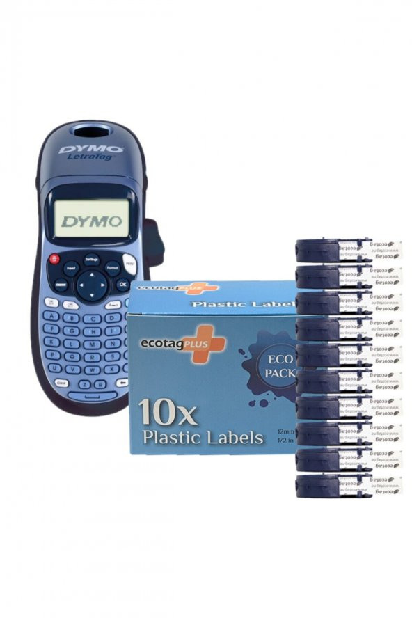 Dymo Letratag Etiket Yazıcısı Ve Ecotag Kağıt Şerit Etiket Beyaz 10 Lu ürün görseli