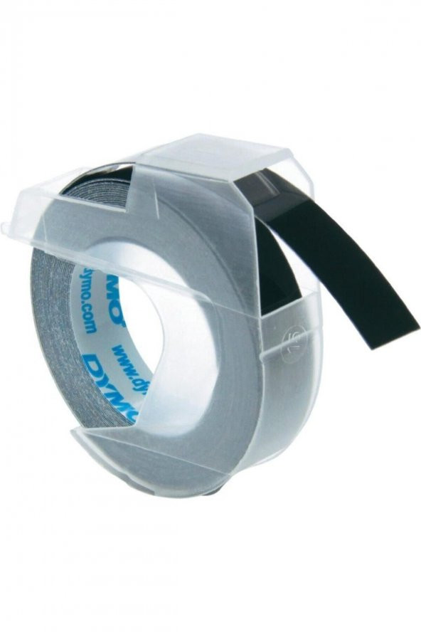Mekanik Etiketleme Makinesi Yedek Kabartma Şerit 9mm X 3mt Siyah (10 Lu Paket) S0898130