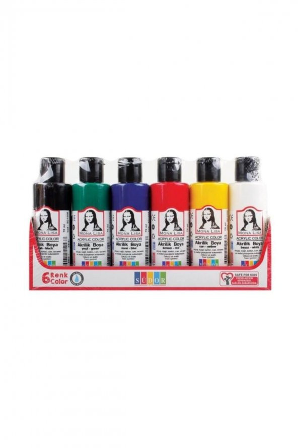 Mona Lisa Akrilik Boya 6 Renk X 70 ml Şişe - 2
