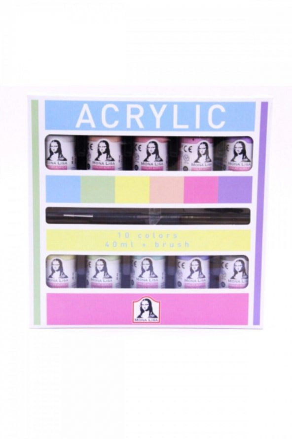 Mona Lisa Akrilik Boya Set 10 Renk 40 Ml.chalky ürün görseli