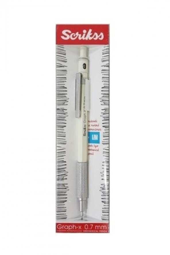 Graph-X Metal Versatil Kalem 0.7 Mm Beyaz - 2