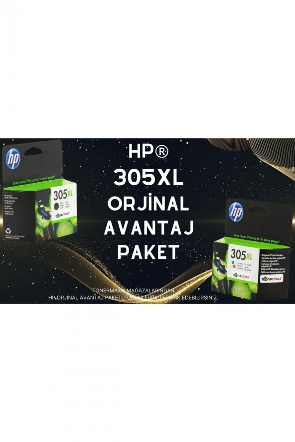 Deskjet 2720 Orjinal Kartuş / 305xl Avantaj Paket Siyah Ve Renkli Kartuş - 1
