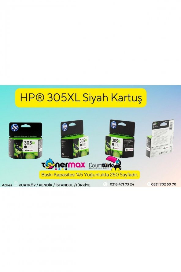 Deskjet 2720 Orjinal Kartuş / 305xl Avantaj Paket Siyah Ve Renkli Kartuş - 3
