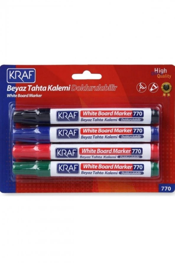 4lü Beyaz Tahta Kalemi  770-4 8680454916793 - 2