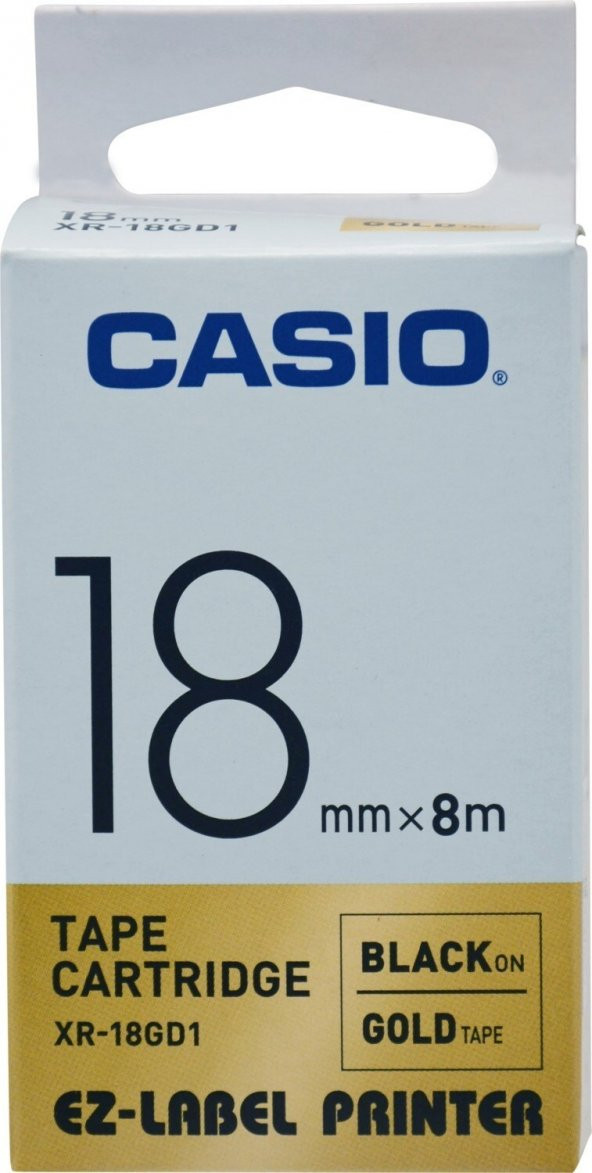 XR-18GD1 (Gold/black) Etiket Yazıcısı Kartuşu Altın Renk Üstüne Siyah Baskı - 2