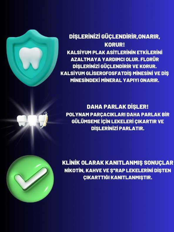 Clinomyn Temizle Parlat Jel Florürlü Diş Macunu 75 ml 3 Adet - 4