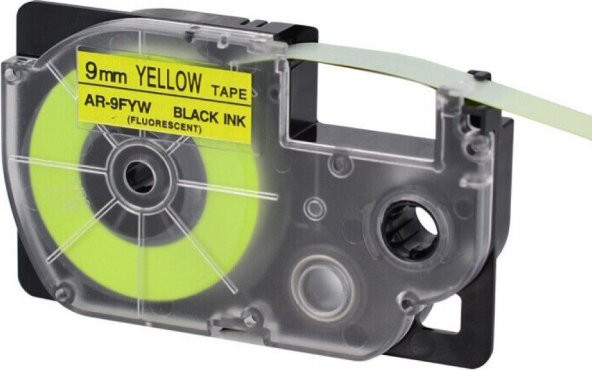 Xr-9fyw Etiket Yazıcısı Kartuşu Fosforlu Sarı Üzerine Siyah