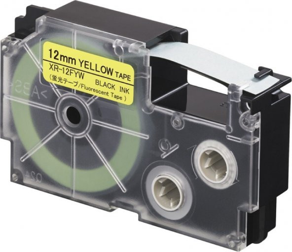 XR-12FYW Etiket Yazıcısı Kartuşu Fosforlu Sarı - Siyah ürün görseli