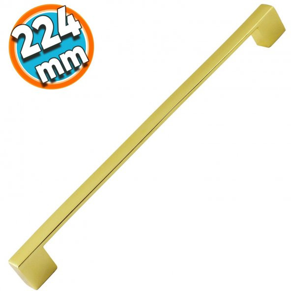 Mobilya Banyo Mutfak Dolabı Çekmece Dolap Kapak Kulpu Kulbu Altın Gold 224 mm Metal Kulp