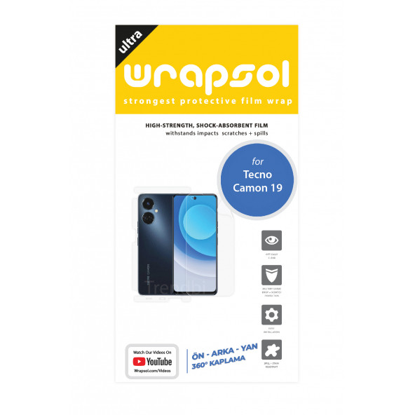 TECNO CAMON 19 ÖN,ARKA VE YAN 360 DERECE TAM KAPLAMA FULL BODY KORUYUCU POLİÜRETAN FİLM - 2