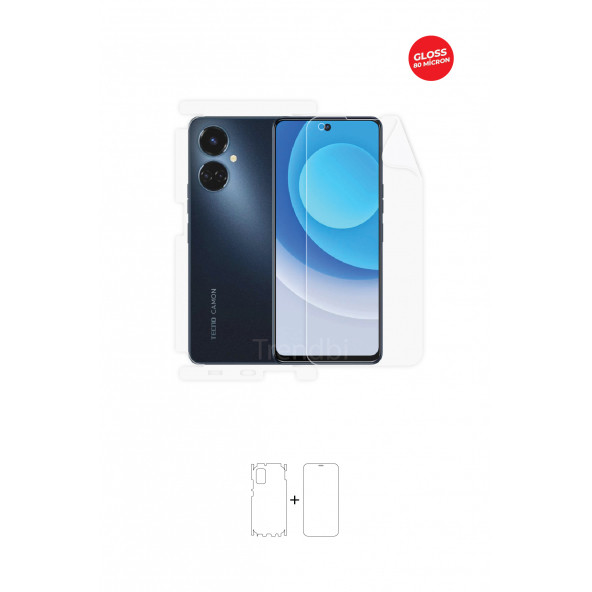 TECNO CAMON 19 ÖN, ARKA VE YAN FULL BODY 360 DERECE KORUYUCU TPU FİLM