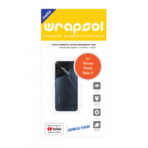 TECNO POVA NEO 3 MAT ARKA VE YAN KORUYUCU FİLM - Resim 2