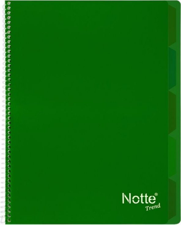 Notte Trend Plastik Kapak A4 40 Yaprak Kareli Spiralli Defter - 3