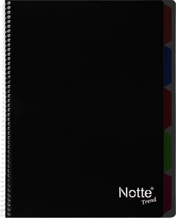 Notte Trend Plastik Kapak A4 40 Yaprak Kareli Spiralli Defter - 4