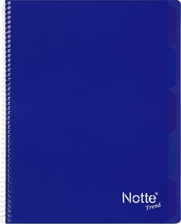 Notte Trend Plastik Kapak A4 40 Yaprak Kareli Spiralli Defter - 6