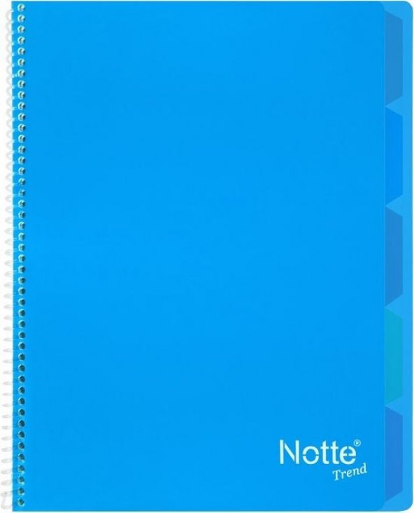Notte Trend Plastik Kapak A4 40 Yaprak Kareli Spiralli Defter - 8