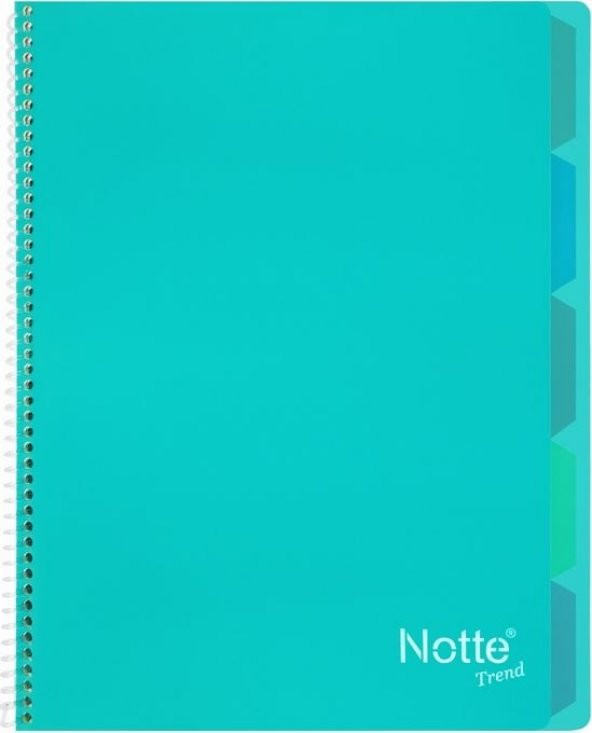 Notte Trend Plastik Kapak A4 40 Yaprak Kareli Spiralli Defter - 9