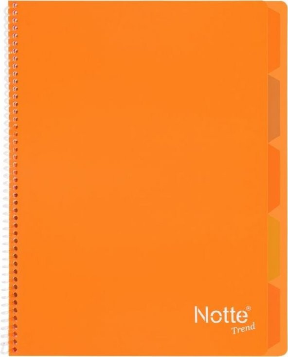 Notte Trend Plastik Kapak A4 40 Yaprak Kareli Spiralli Defter - 11