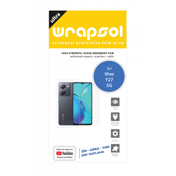 VİVO Y27 5G ÖN,ARKA VE YAN 360 DERECE FULL BODY TAM KAPLAMA POLİÜRETAN FİLM - Resim 2