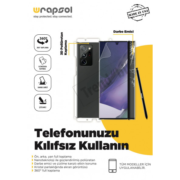 VİVO Y27 5G ÖN,ARKA VE YAN 360 DERECE FULL BODY TAM KAPLAMA POLİÜRETAN FİLM - Resim 3