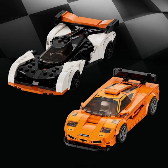 Orjinal Lego Speed Champions McLaren Solus GT ve McLaren F1 LM Lego Speed 76918 - 4