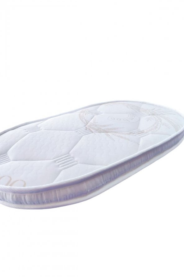 anne yanı bambu oval beşik yatagı  60x110x12 ürün görseli 1