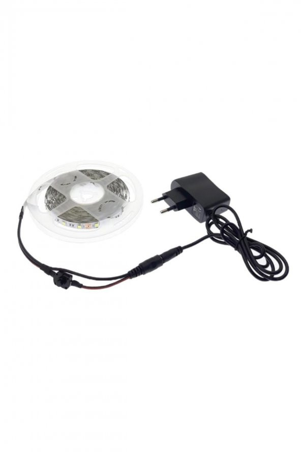 Mutfak Tezgah Üstü Için 5 m Beyaz Şerit Led12v Adaptör Tak Çalıştır Aç Kapa Anahtar 3 Çip - 3