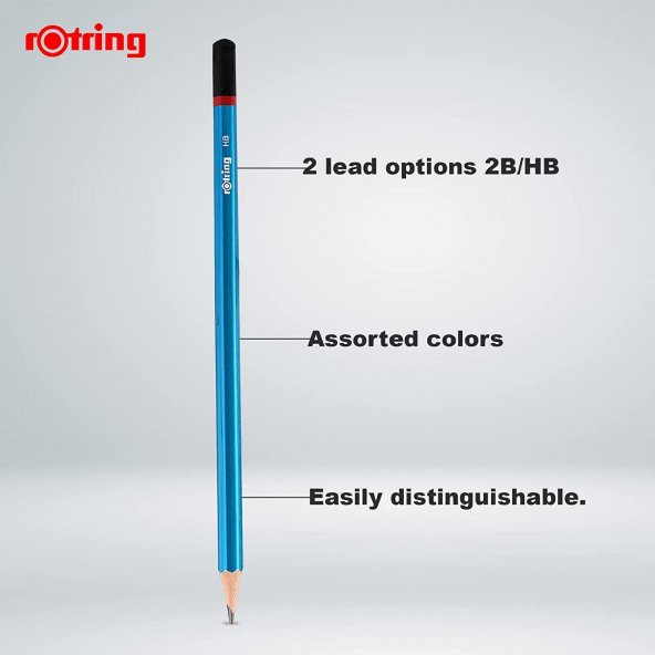 Rotring Mercanlı Kurşun Kalem 12 Adet - 4