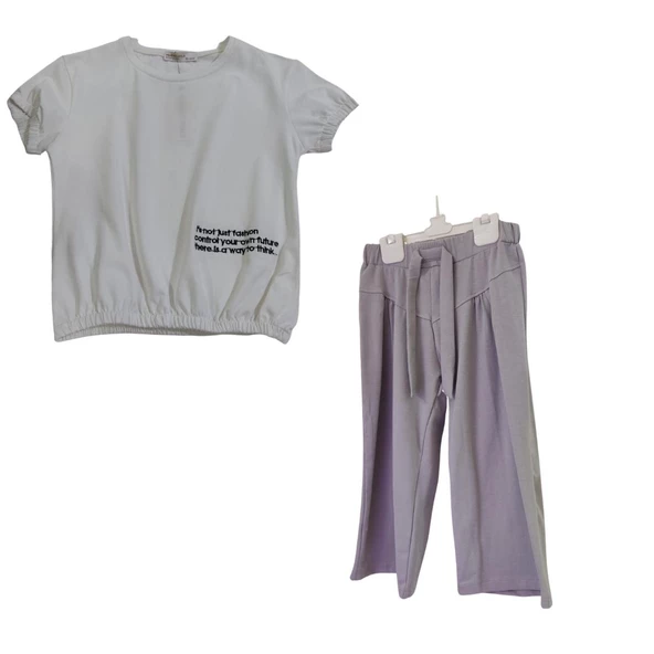 PANDAX YAZI NAKIŞLI SUPREM KIZ ÇOCUK TAKIM ürün görseli