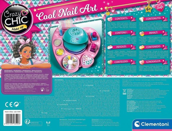 Clementoni Crazy Chic Havalı Tırnak Tasarımları 18599, Çocuklar İçin Tırnak Tasarımı Oyun Seti - 7