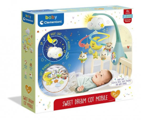 Clementoni Baby Bulut Dönence 17710, Bebekler İçin Hayvan Figürlü Bulut Dönence - 6