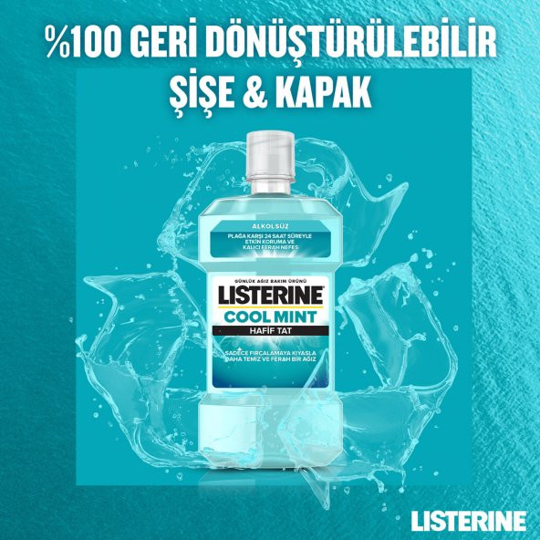 Listerine Cool Mint Hafif Tat Alkolsüz Ağız Bakım Suyu 500 Ml - 5