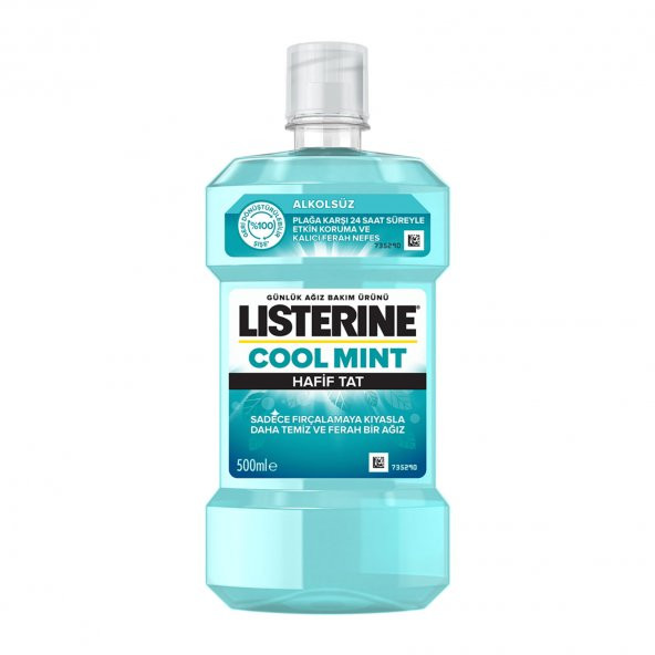 Listerine Cool Mint Hafif Tat Alkolsüz Ağız Bakım Suyu 500x3 1500 Ml