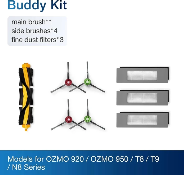 Ecovacs Deebot Aksesuar Paketi (Yedek Fırçalar ve Filtreler) - 2