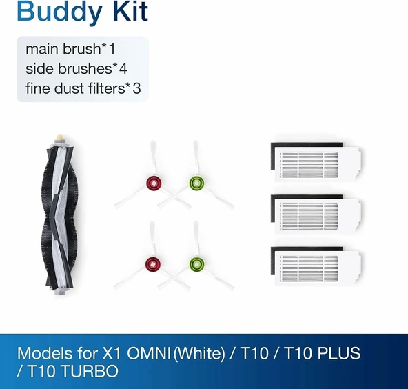 ECOVACS Aksesuar Paketi (Yedek Fırçalar ve Filtreler) - T10 Omni/X1 Omni - 2