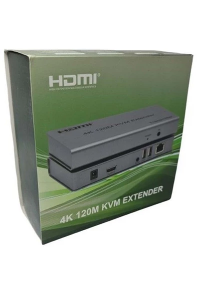 Hdmı Extender Kvm 120mt Cat6 Hdmı Dönüştürücü Usbli