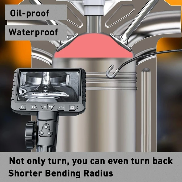 DXZtoz Endüstriyel Endoskop - 0.33 Inc Mafsallı Yılan Kamera - 1.6m - 3