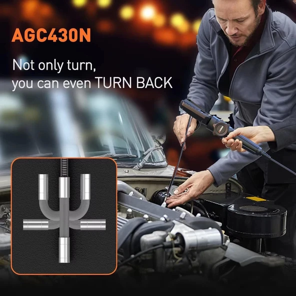 DXZtoz Endüstriyel Endoskop - 0.33 Inc Mafsallı Yılan Kamera - 1.6m - 4