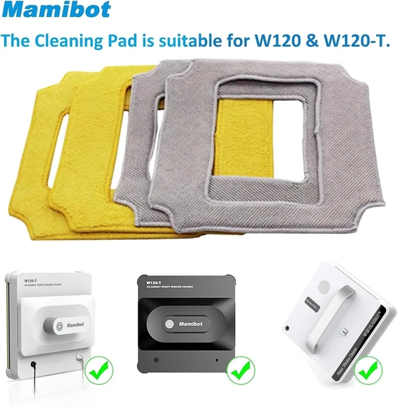 Mamibot 4'lü Temizleme Pedleri - W120 ve W120-T Cam Temizleme Robotu - 3