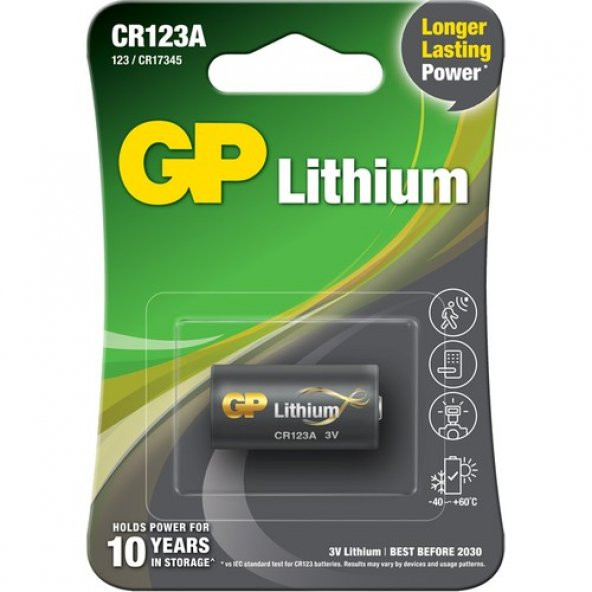 GP Tekli  CR123A  3V Lityum Pil (GPCR123A-U1)